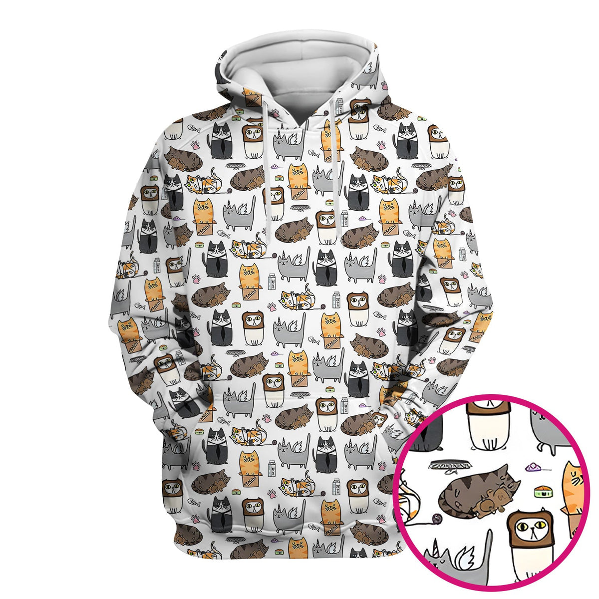 Lazy Cat Doodle Cozy Kitty Nurse Scrub Top