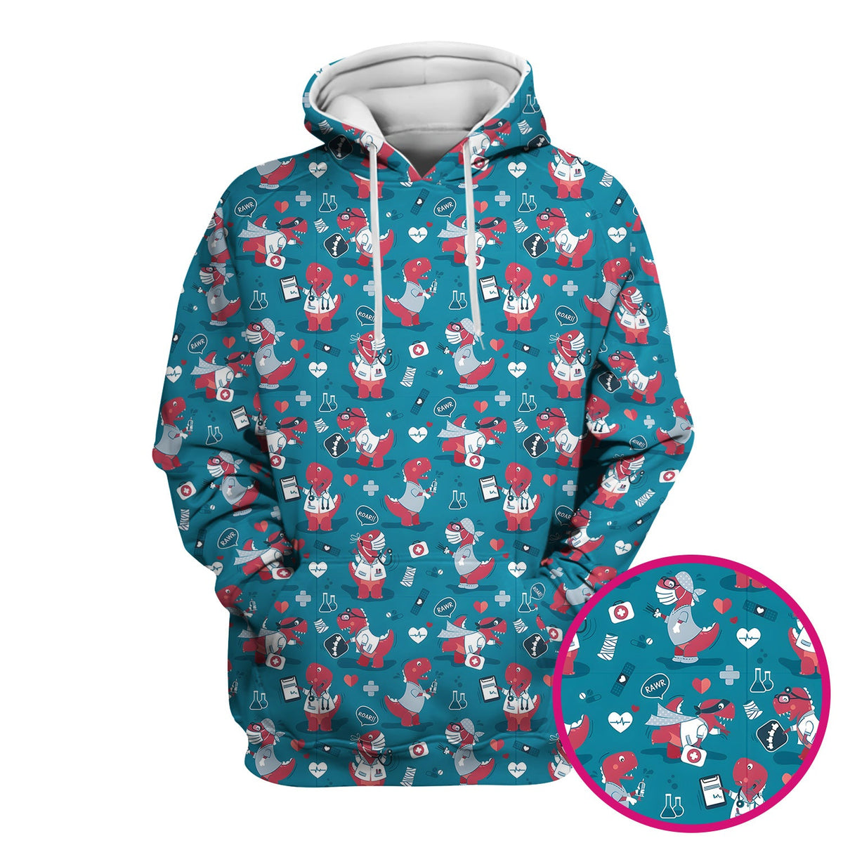Dinosaur Doctor Nurse Scrub Top