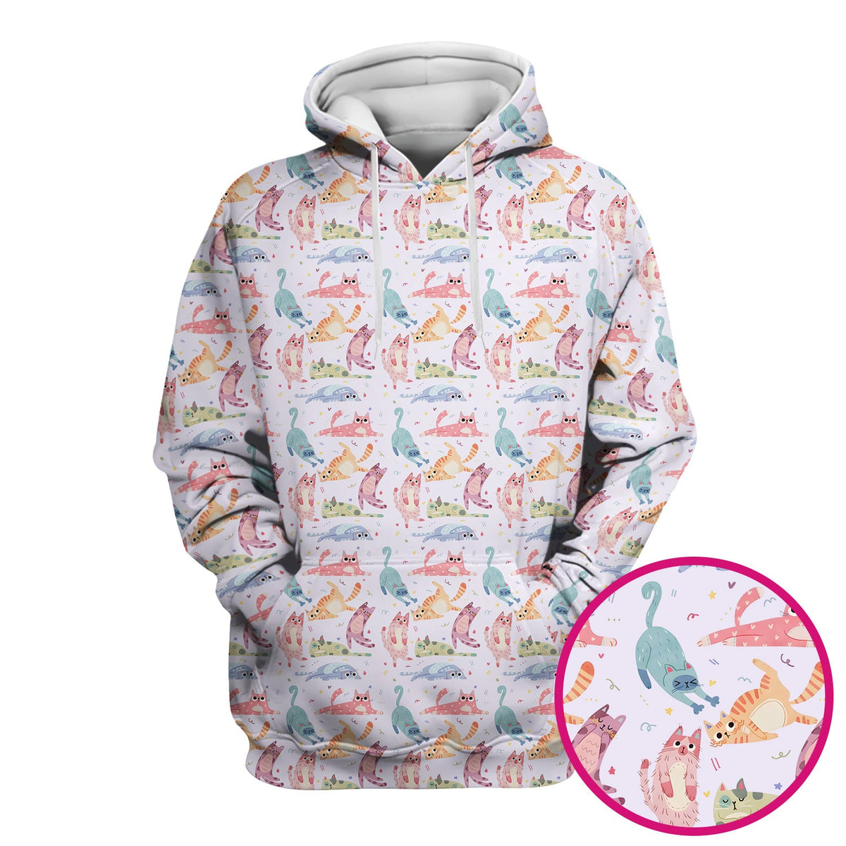 Pastel Cat Nurse Scrub Top