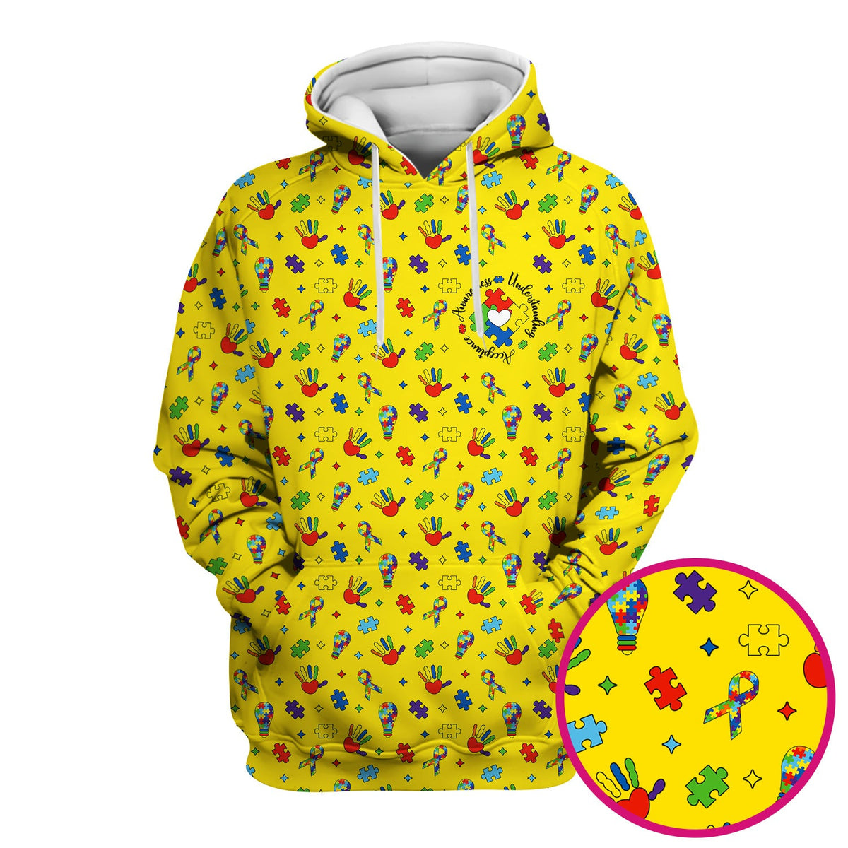 Autism Awareness Colorful Puzzle Nurse Scrub Top