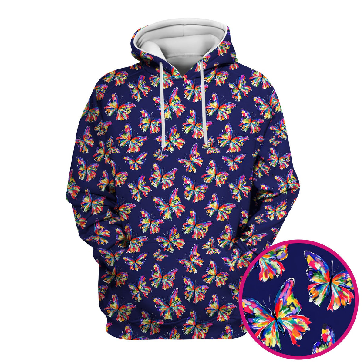 Personalized Vibrant Rainbow Butterfly Nurse Scrub Top