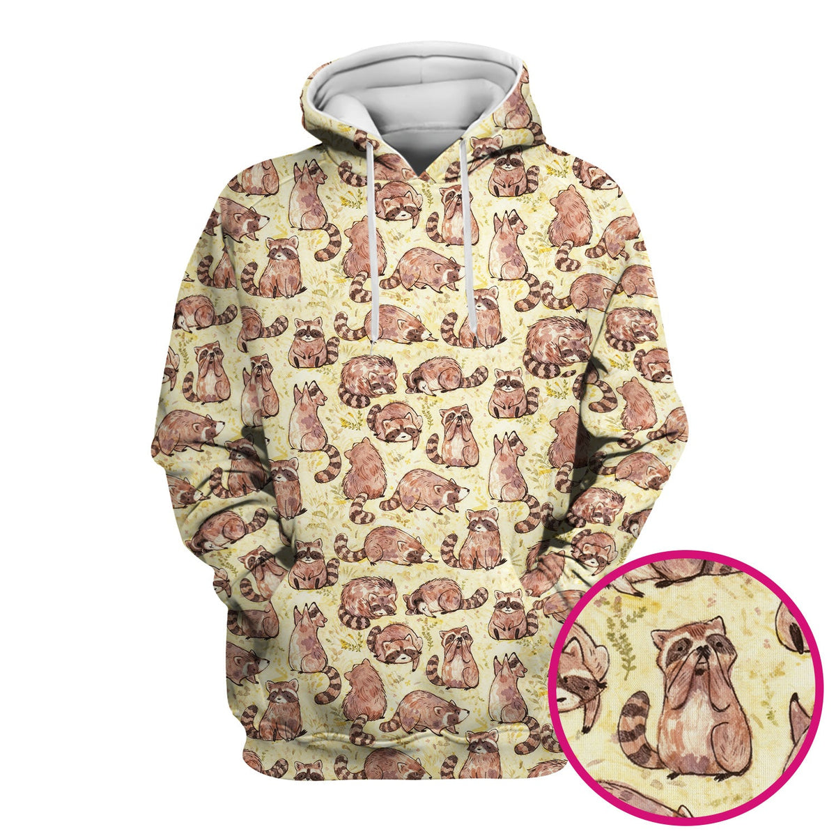 Raccoon Woodland Nurse Scrub Top