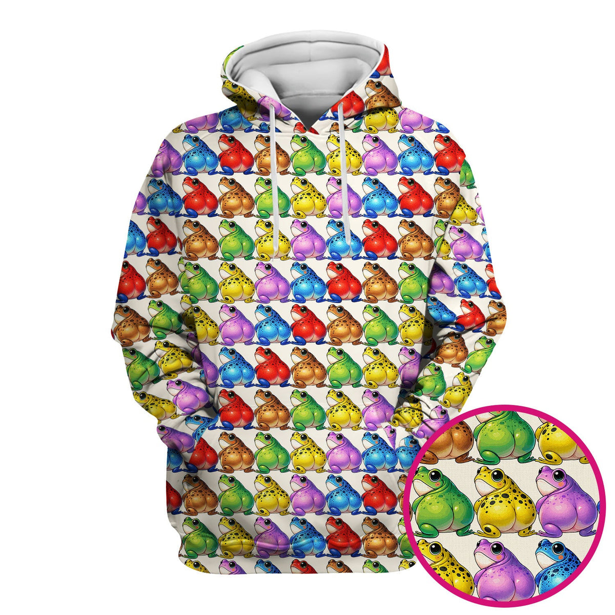 Colorful Frogs Nurse Scrub Top