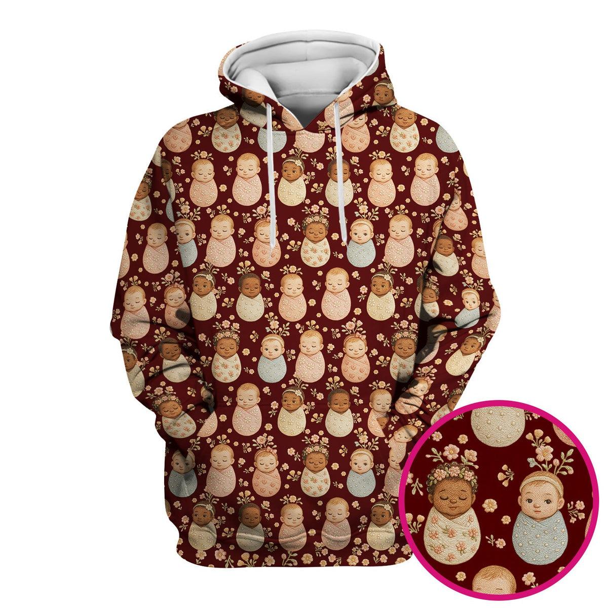 Sweet Newborn Baby Floral Nurse Scrub Top