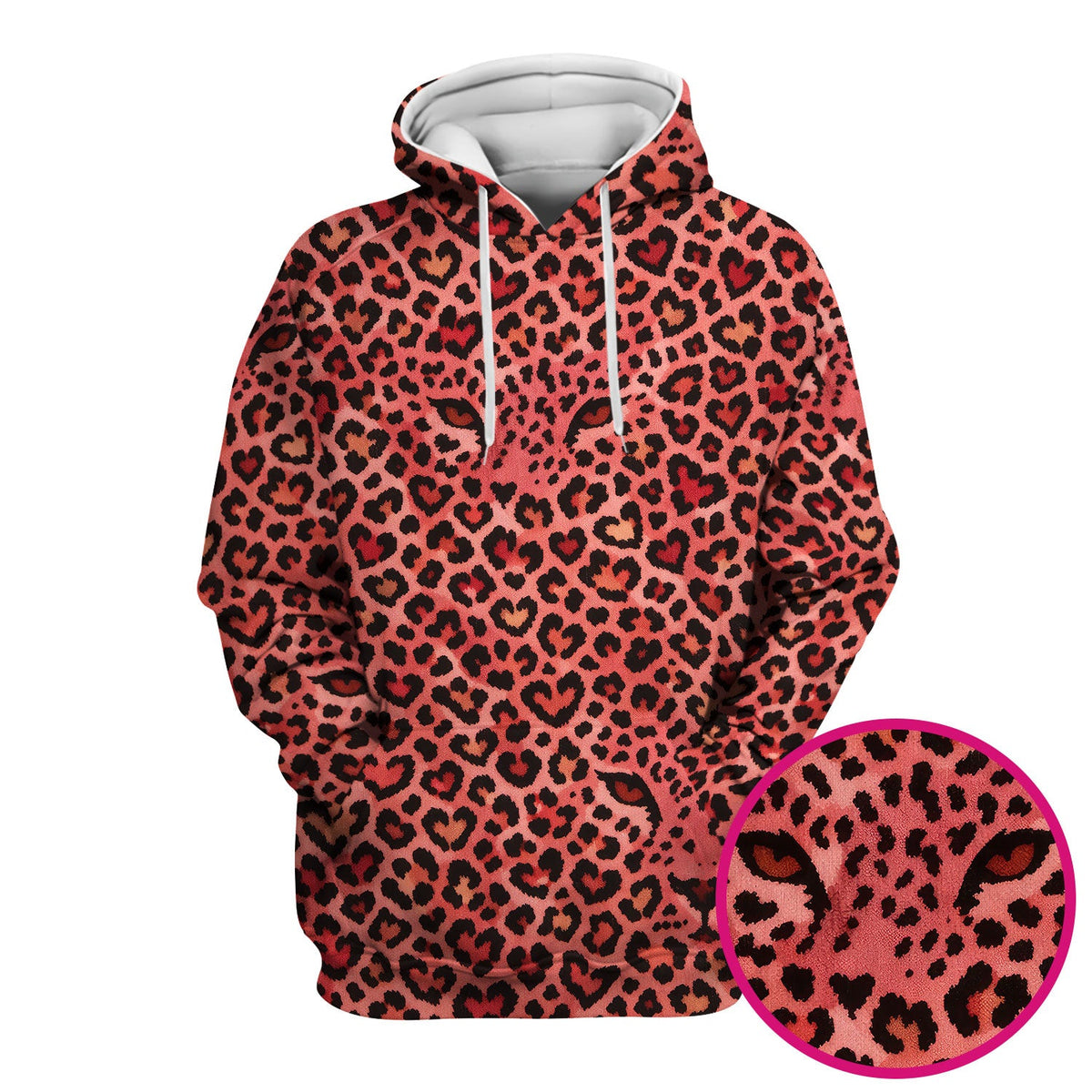Leopard Pink Nurse Scrub Top - Valentines Day Gift