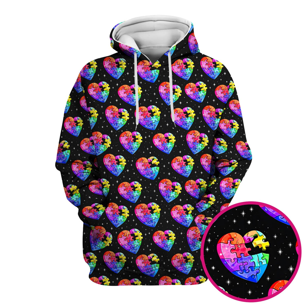 Personalized Rainbow Autism Heart Nurse Scrub Top