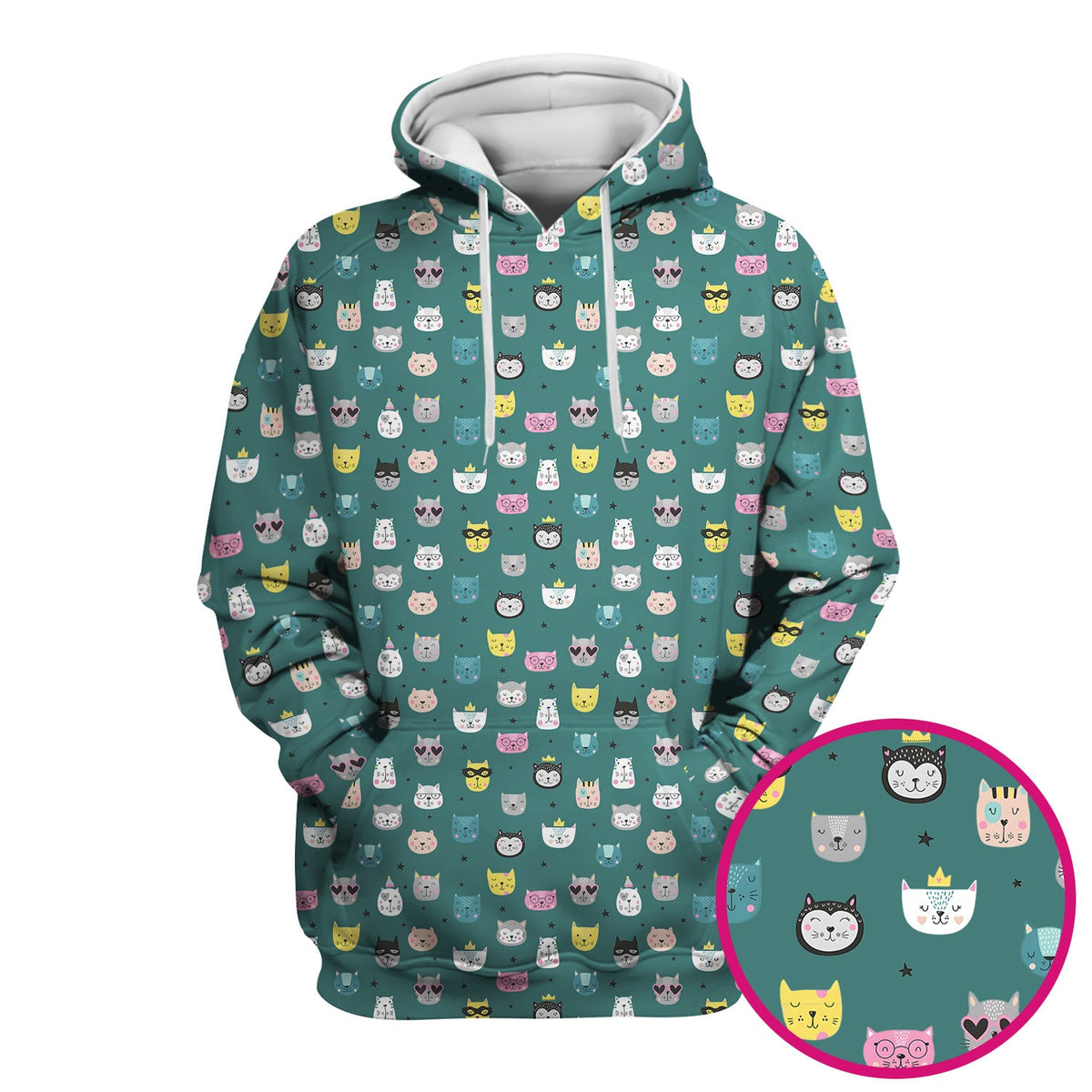 Colorful Cat Nurse Scrub Top