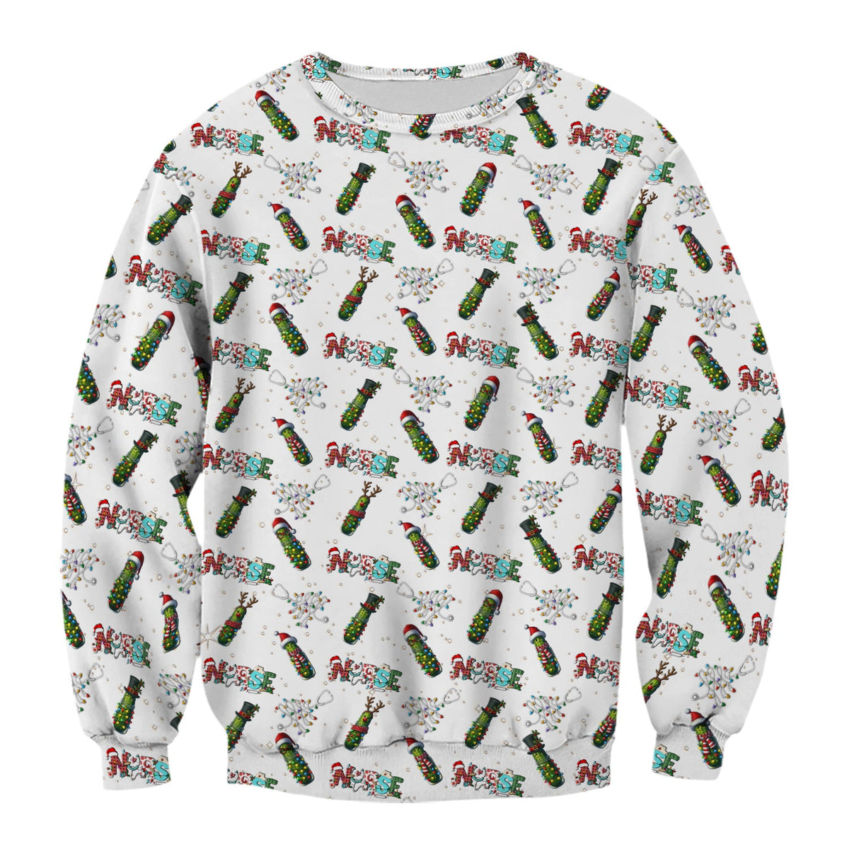 Christmas Pickle Nurse Scrub Top