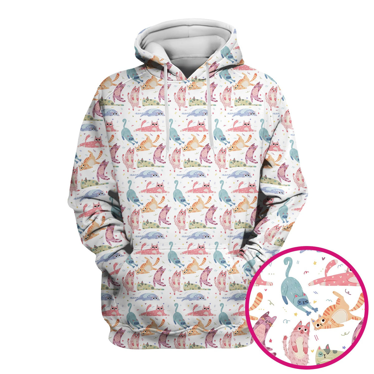 Pastel Cat Nurse Scrub Top