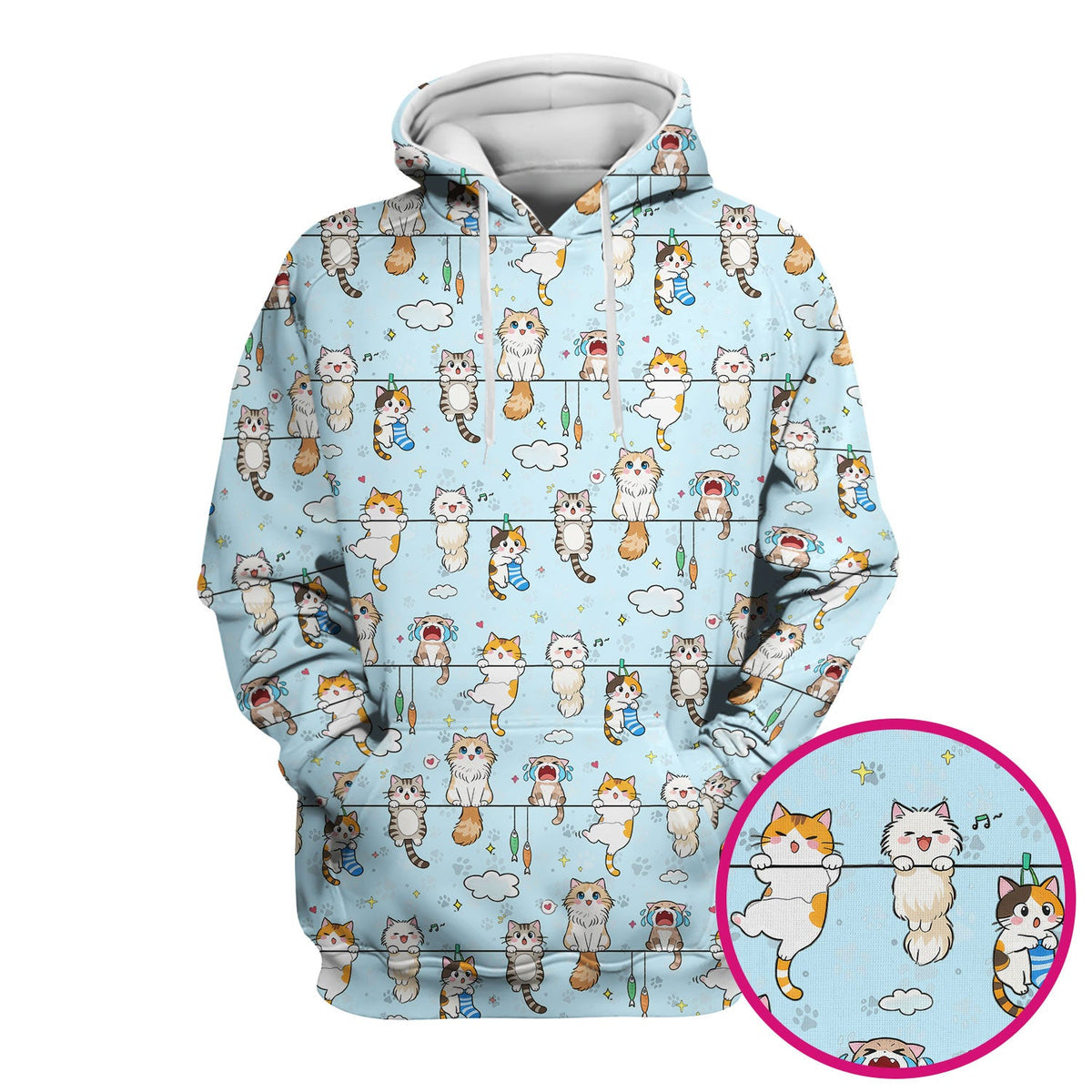 Cats With Cute Expressions Nurse Scrub Top