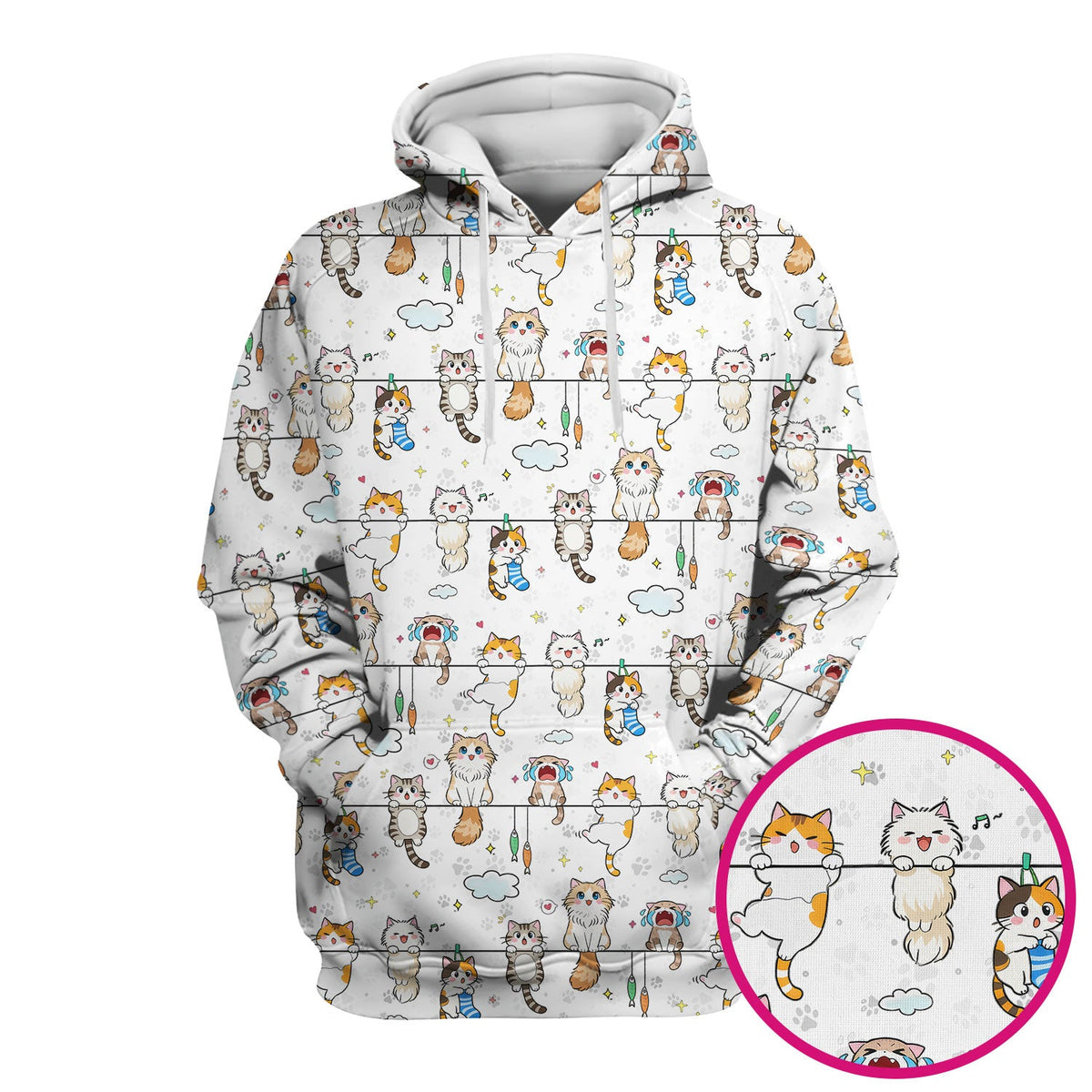 Cats With Cute Expressions Nurse Scrub Top