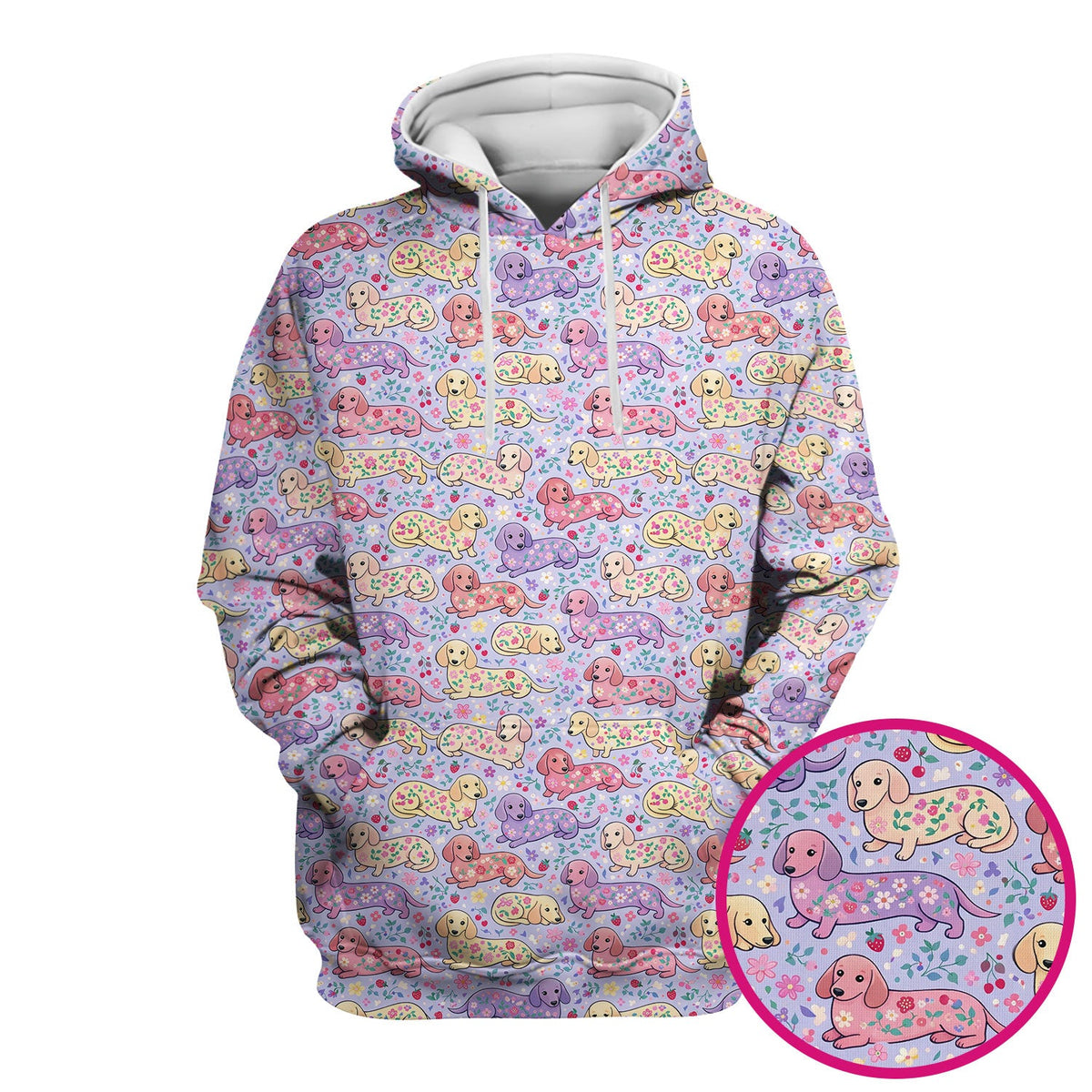 Dachshund Floral Nurse Scrub Top