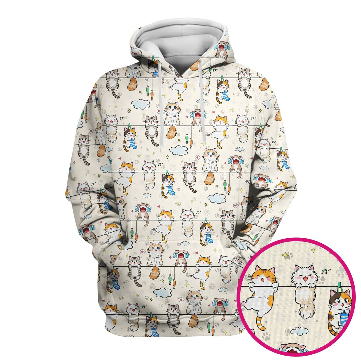 Cats With Cute Expressions Nurse Scrub Top