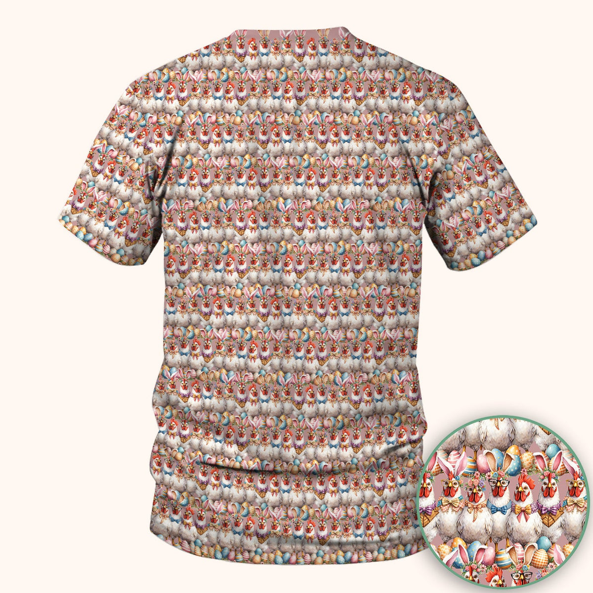 Bunny Chicken Nurse Scrub Top - Easter Gift