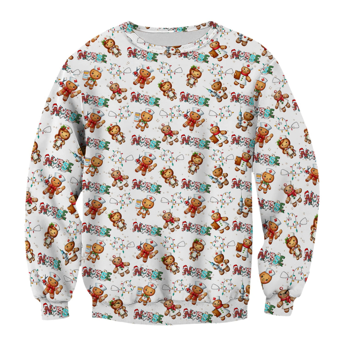 Gingerbread Cookie Nurse Scrub Top - Christmas Gift
