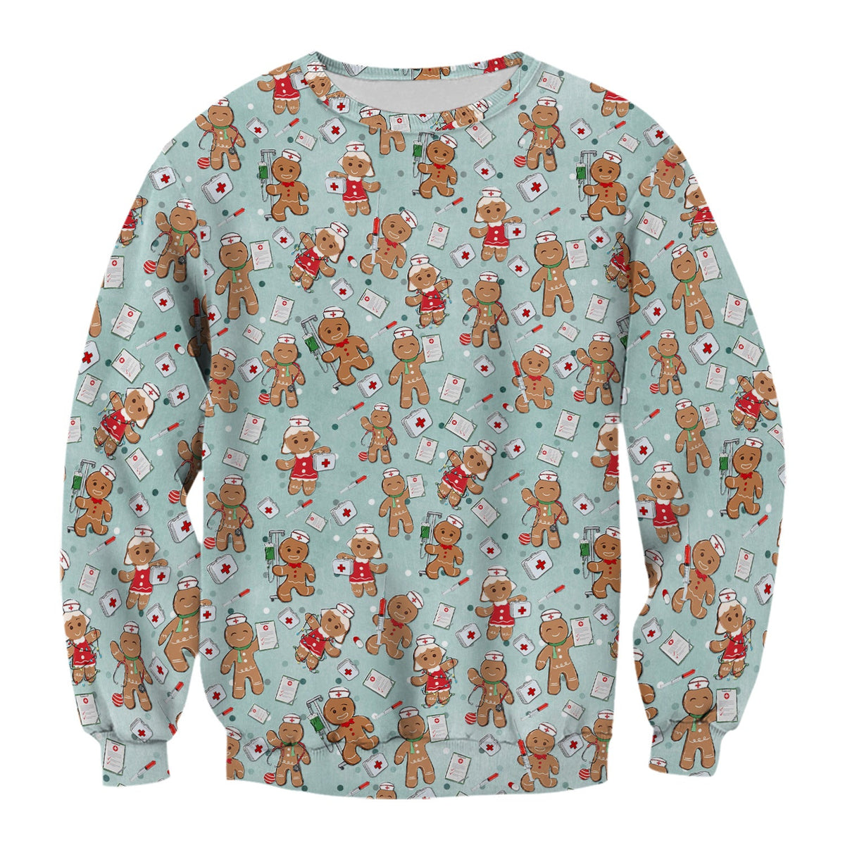 Gingerbread Man Scrub Top - Christmas Gift For Nurse
