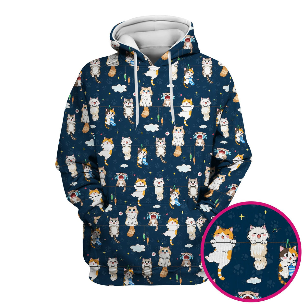Cats With Cute Expressions Nurse Scrub Top