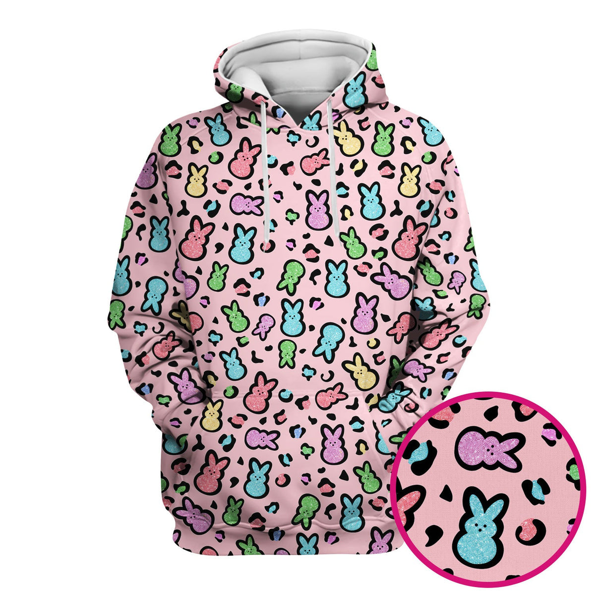 Pastel Bunny Nurse Scrub Top