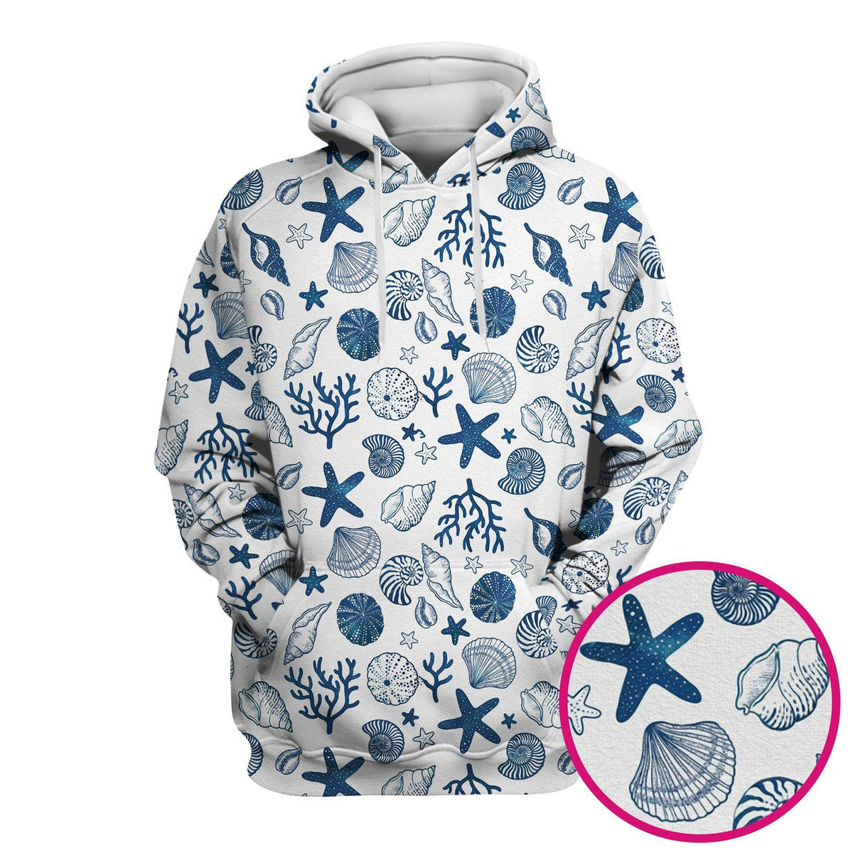 Ocean Shell Starfish Nurse Scrub Top