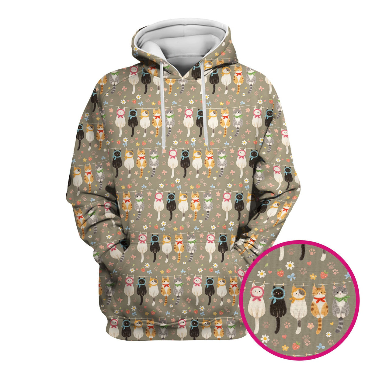Cat Clothesline Nurse Scrub Top