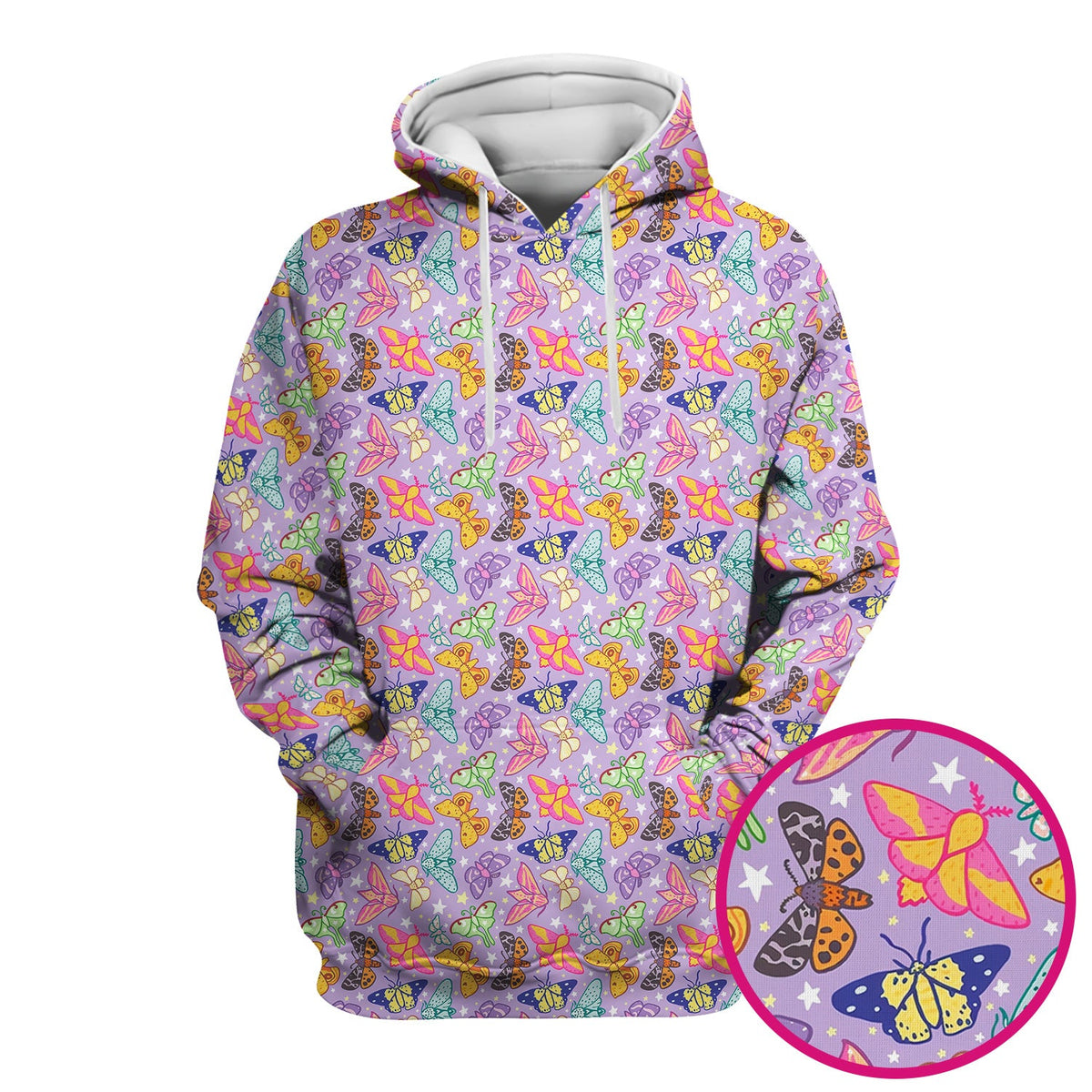 Colorful Butterfly Moth Garden Nurse Scrub Top
