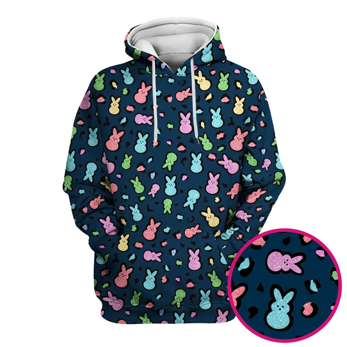 Pastel Bunny Nurse Scrub Top