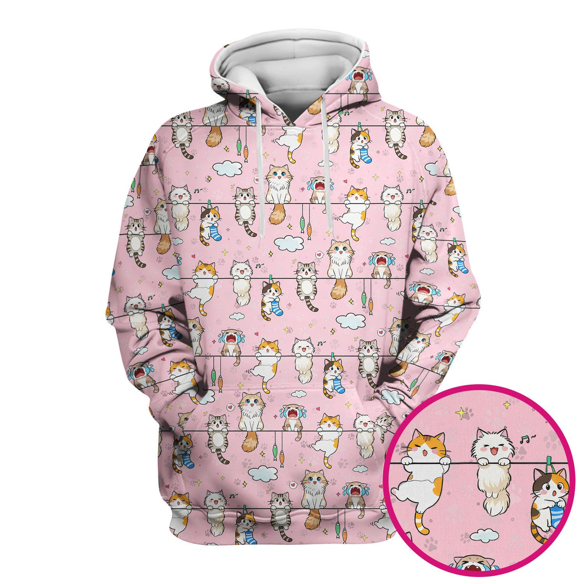 Cats With Cute Expressions Nurse Scrub Top