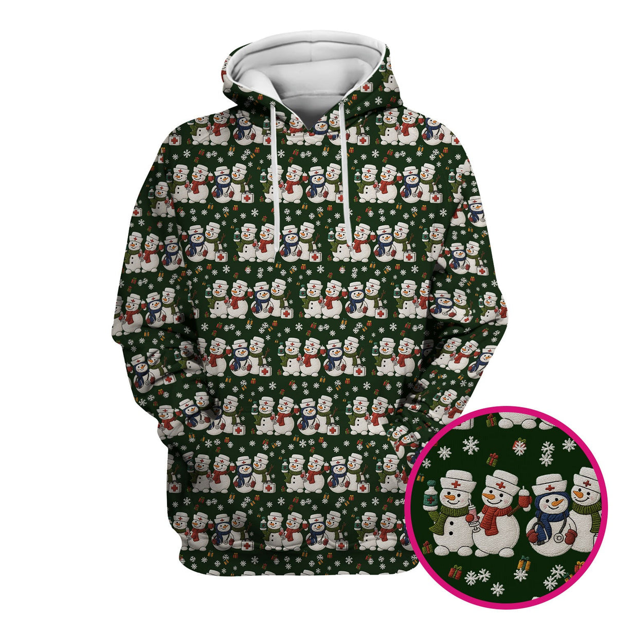 Snowman Nurse Scrub Top - Christmas Gift