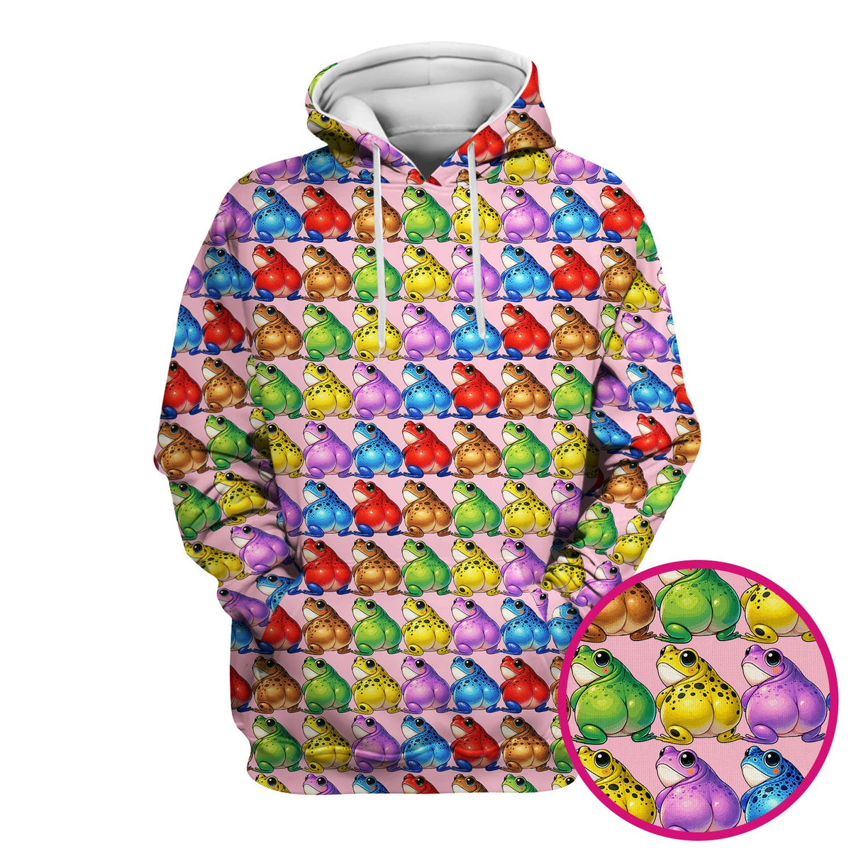 Colorful Frogs Nurse Scrub Top