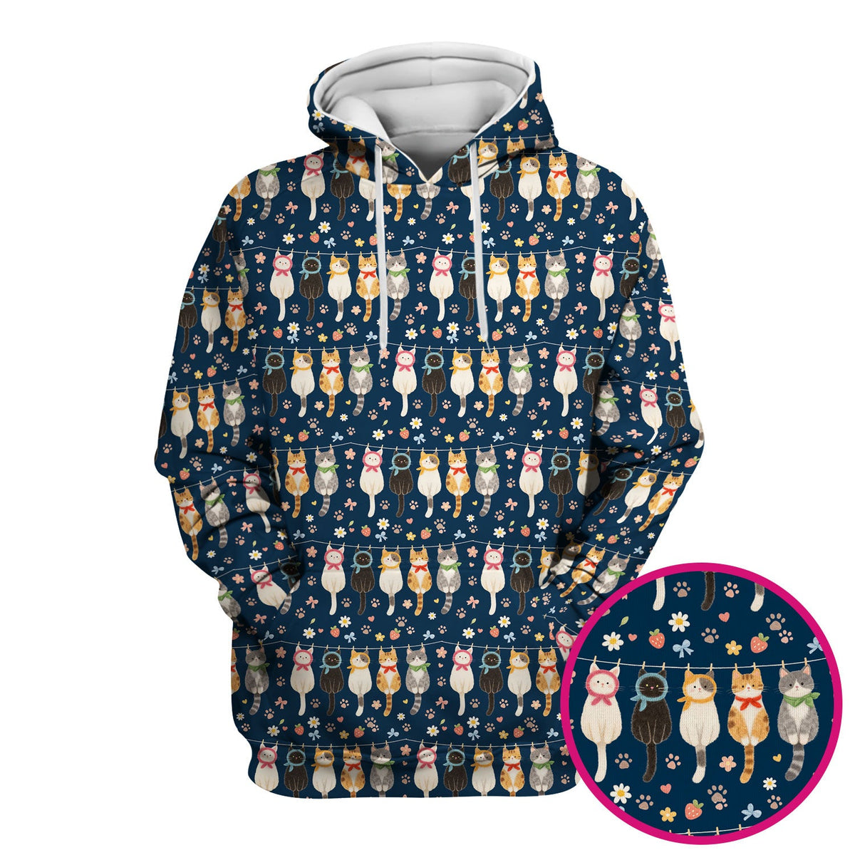 Cat Clothesline Nurse Scrub Top