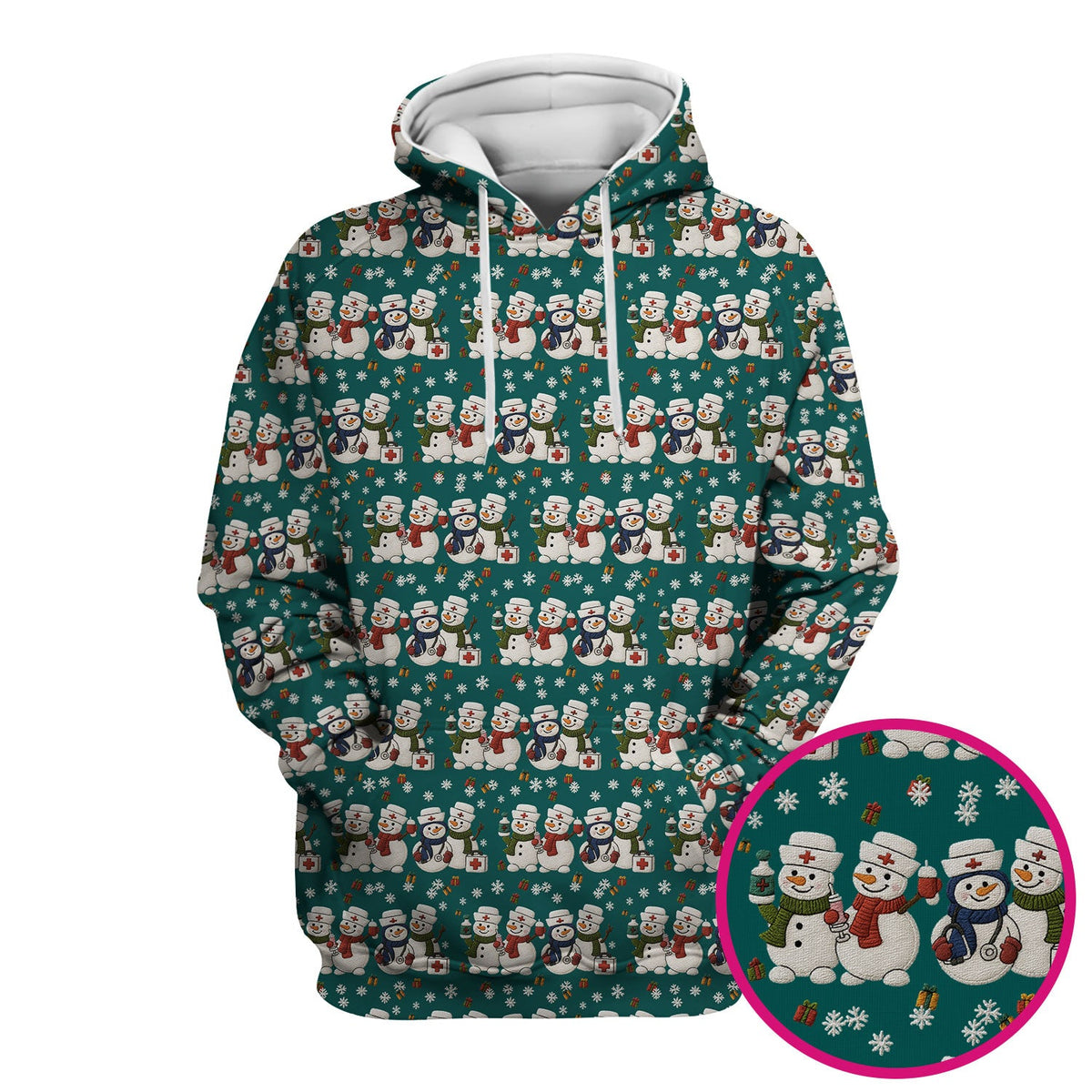 Snowman Nurse Scrub Top - Christmas Gift