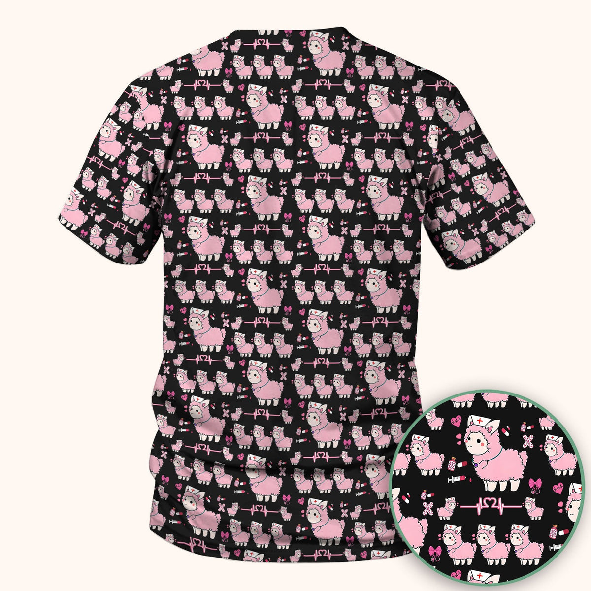 Llama Ain't Got Time For Your Drama Nurse Scrub Top