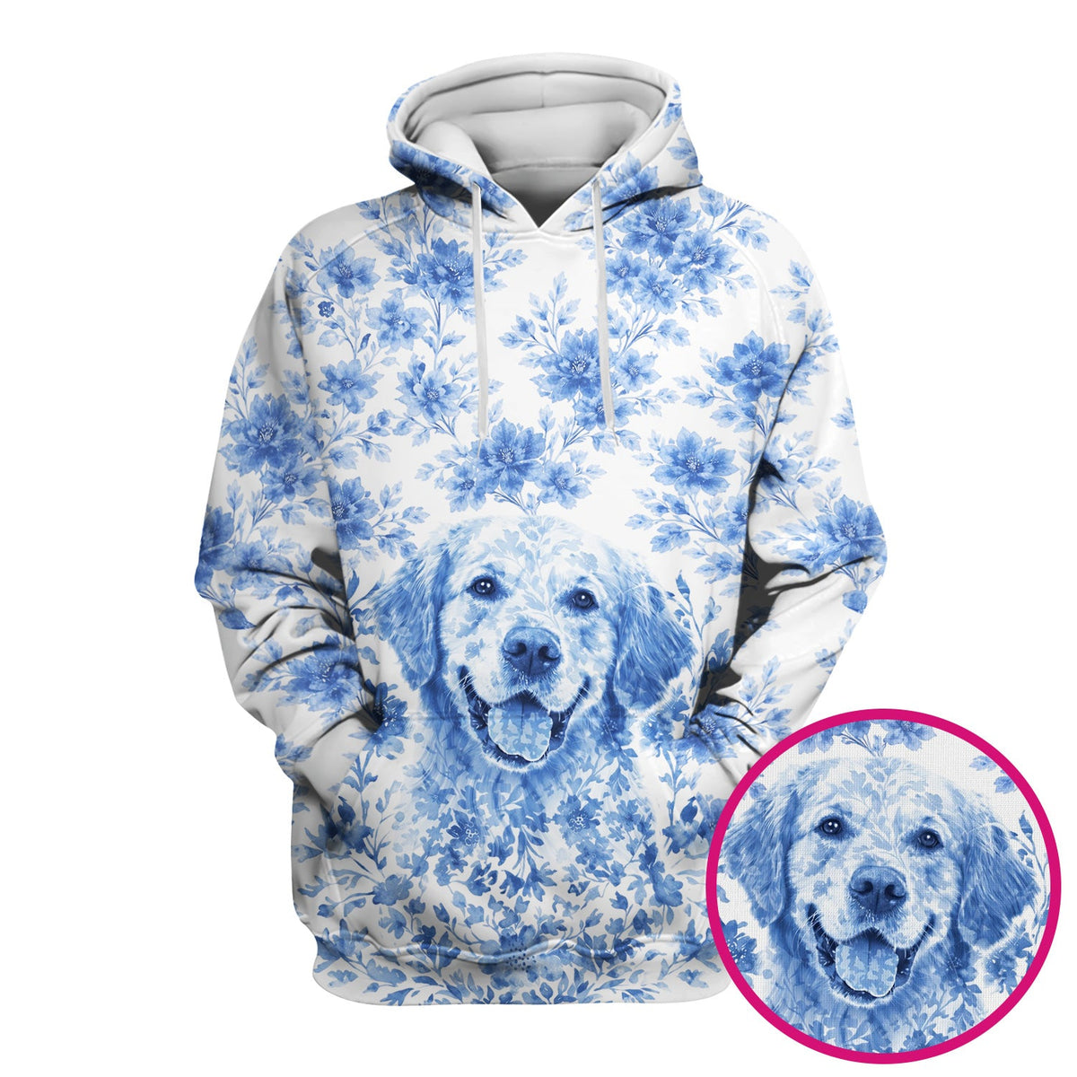 Personalized Pet Photo Floral Scrub Top