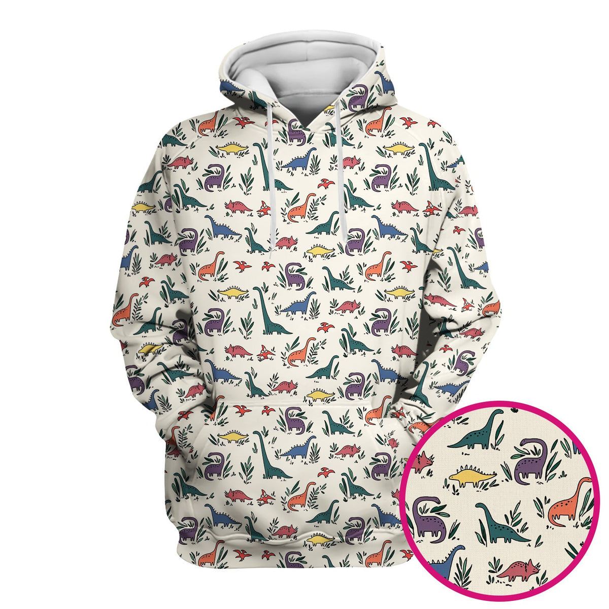 Dinosaur Leafy Garden Nurse Scrub Top