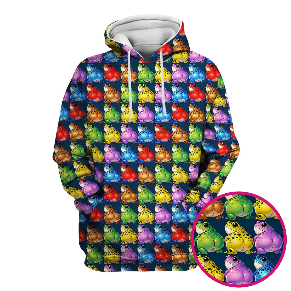 Colorful Frogs Nurse Scrub Top