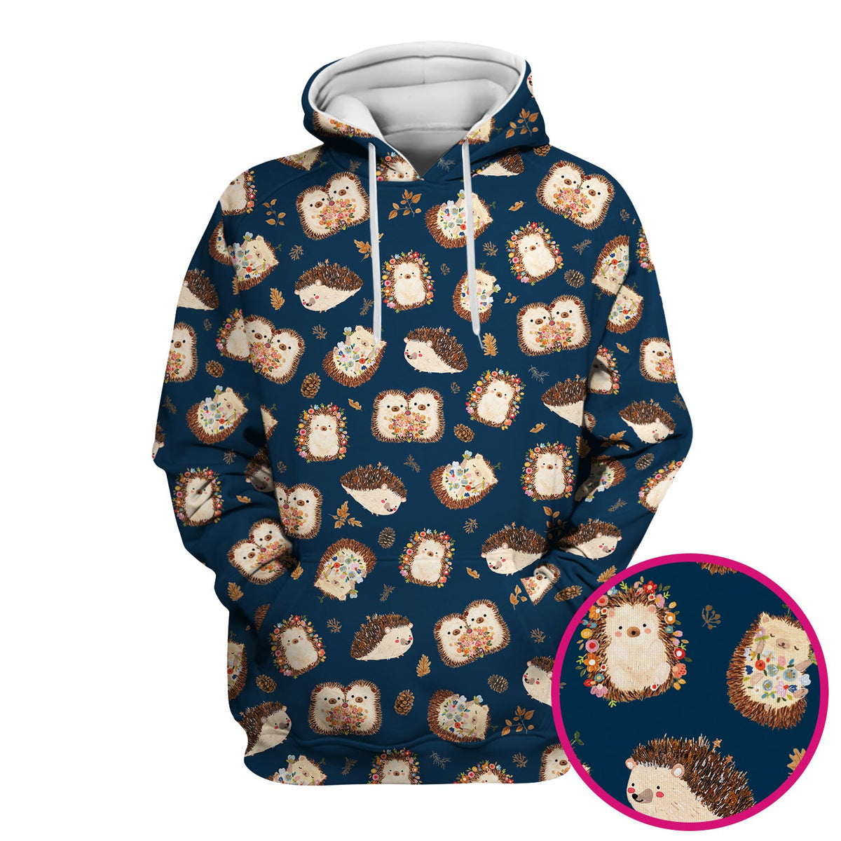 Hedgehog Floral Nurse Scrub Top