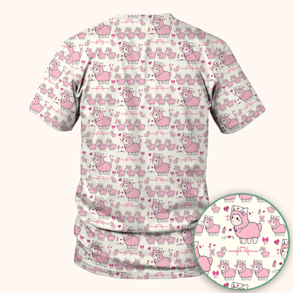 Llama Ain't Got Time For Your Drama Nurse Scrub Top