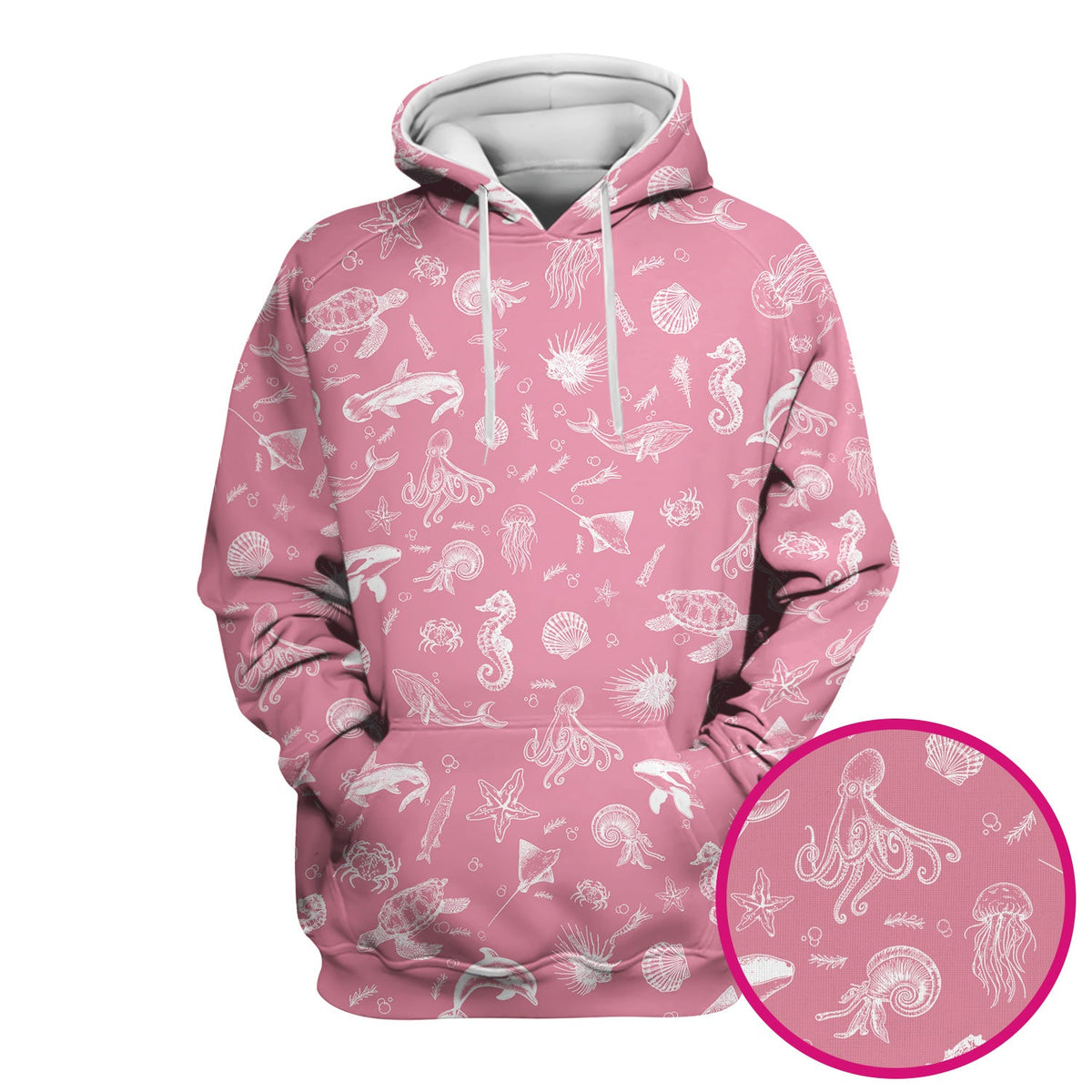 Marine Sea Life Nurse Scrub Top