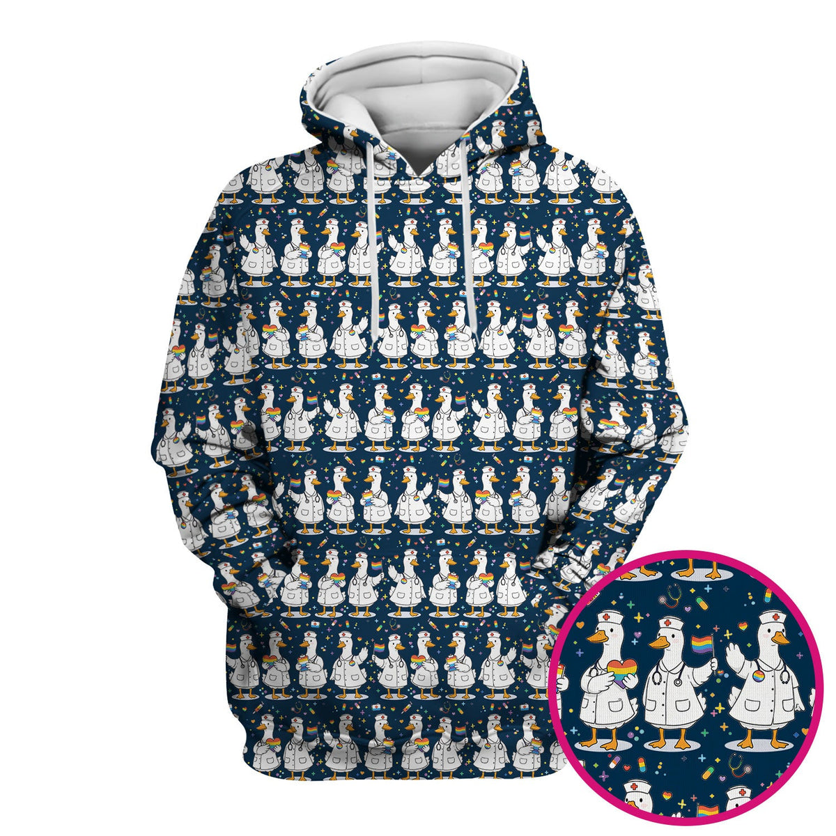 Duck Pride Nurse Scrub Top