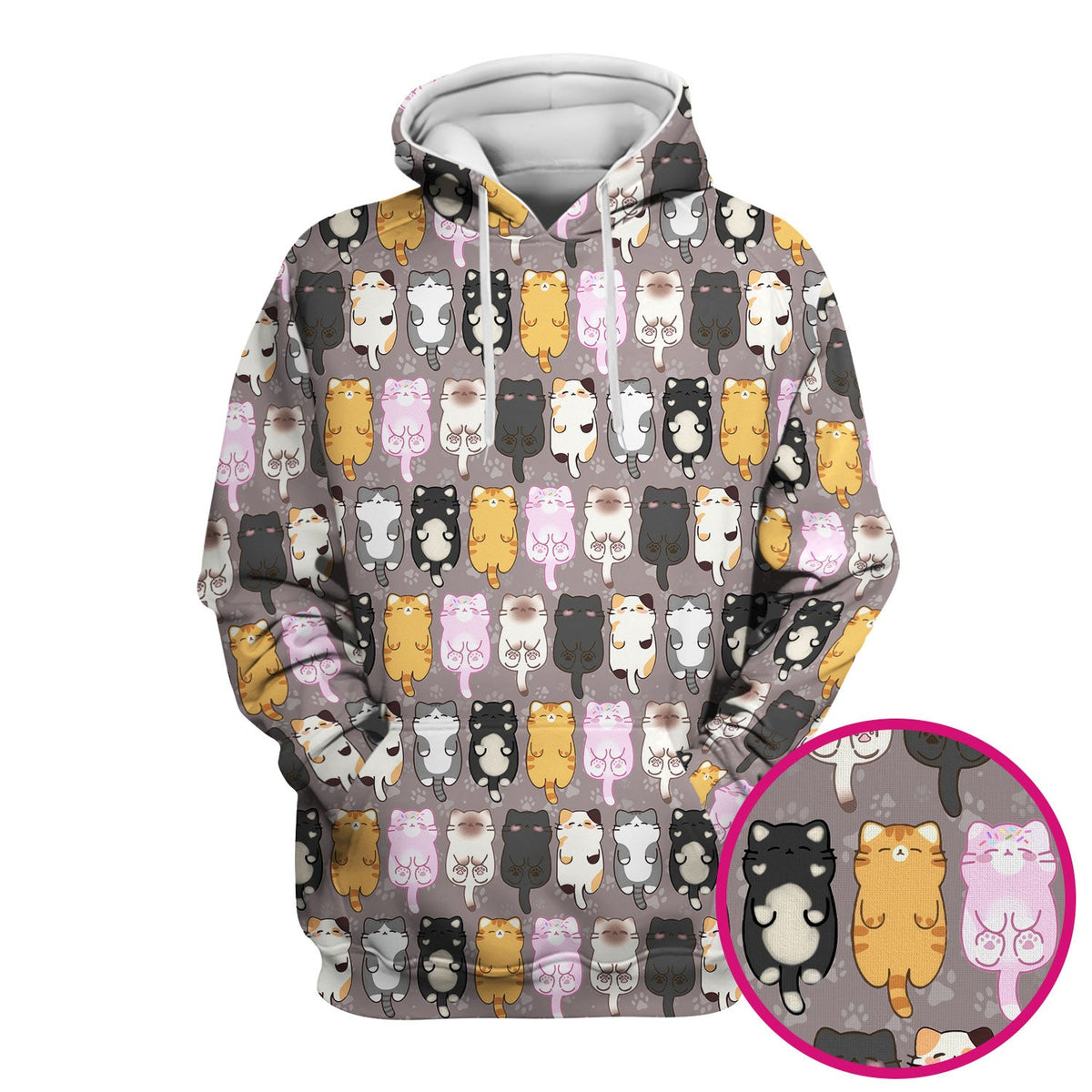 Cartoon Cats All Over Nurse Scrub Top