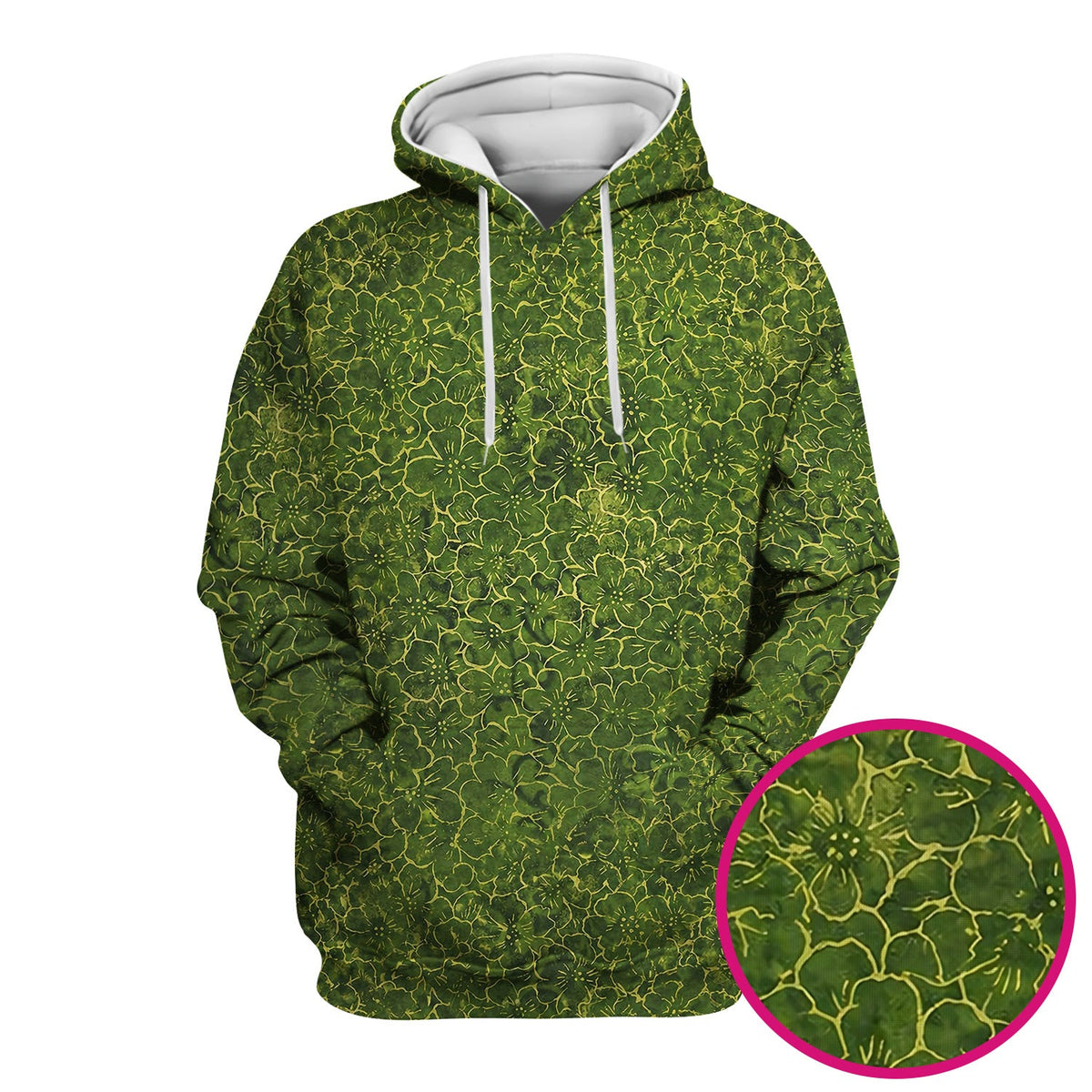 Green Floral Blossom Nurse Scrub Top