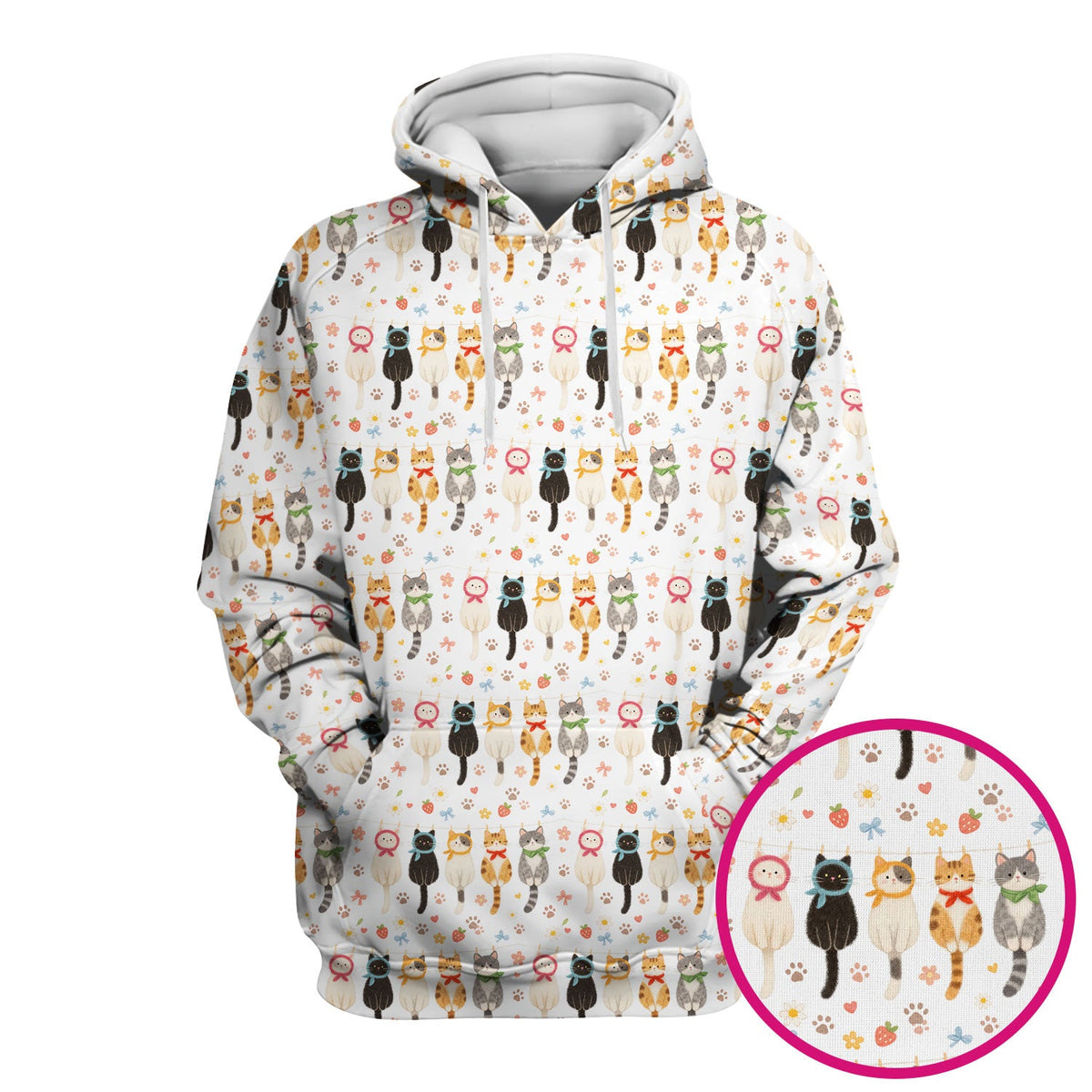 Cat Clothesline Nurse Scrub Top