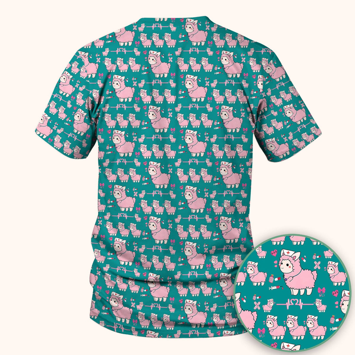 Llama Ain't Got Time For Your Drama Nurse Scrub Top