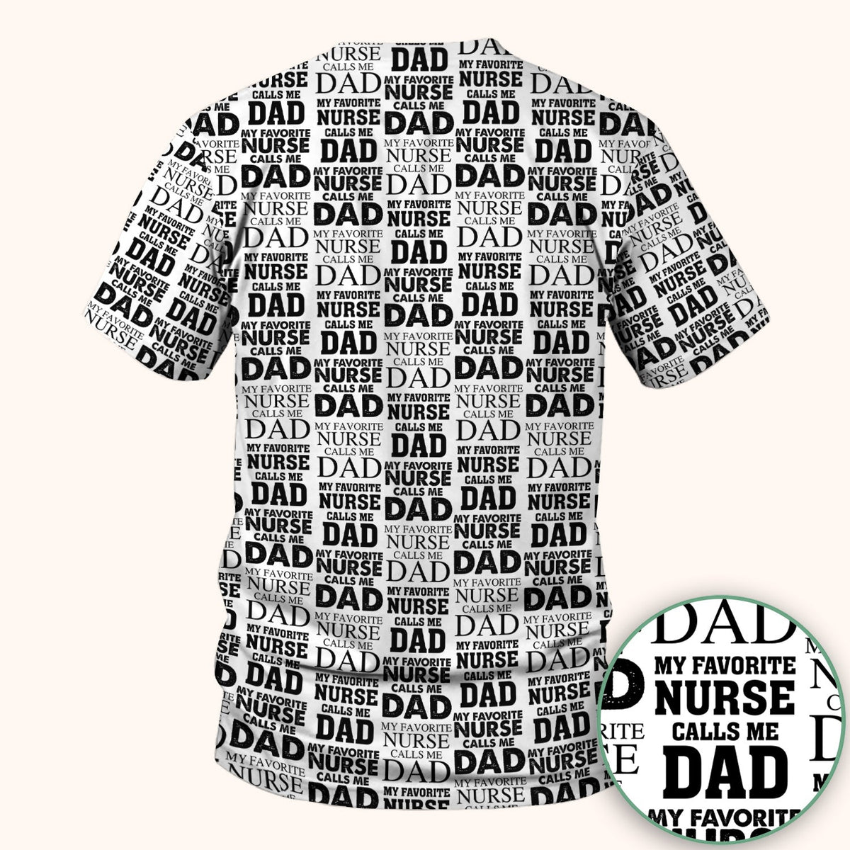 Favorite Nurse Calls Dad Scrub Top