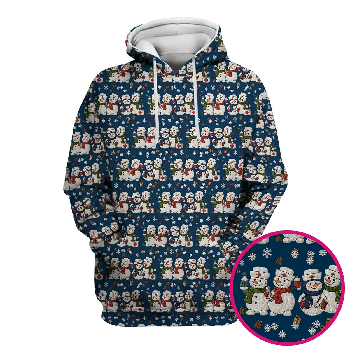 Snowman Nurse Scrub Top - Christmas Gift