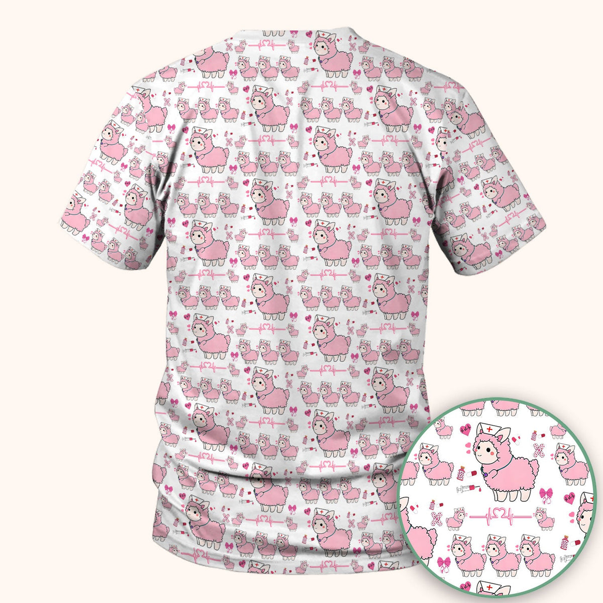 Llama Ain't Got Time For Your Drama Nurse Scrub Top