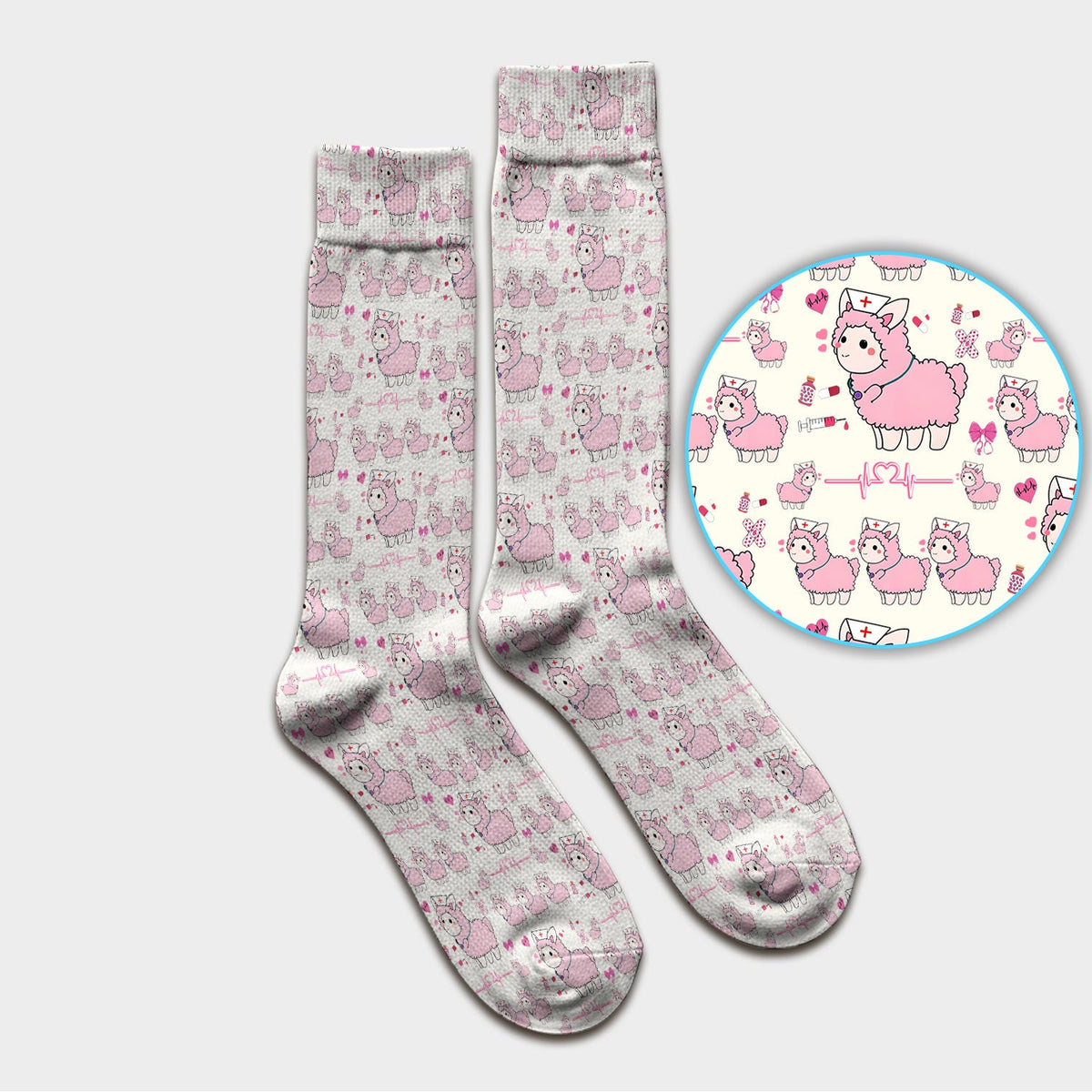 Llama Ain't Got Time For Your Drama Nurse Socks
