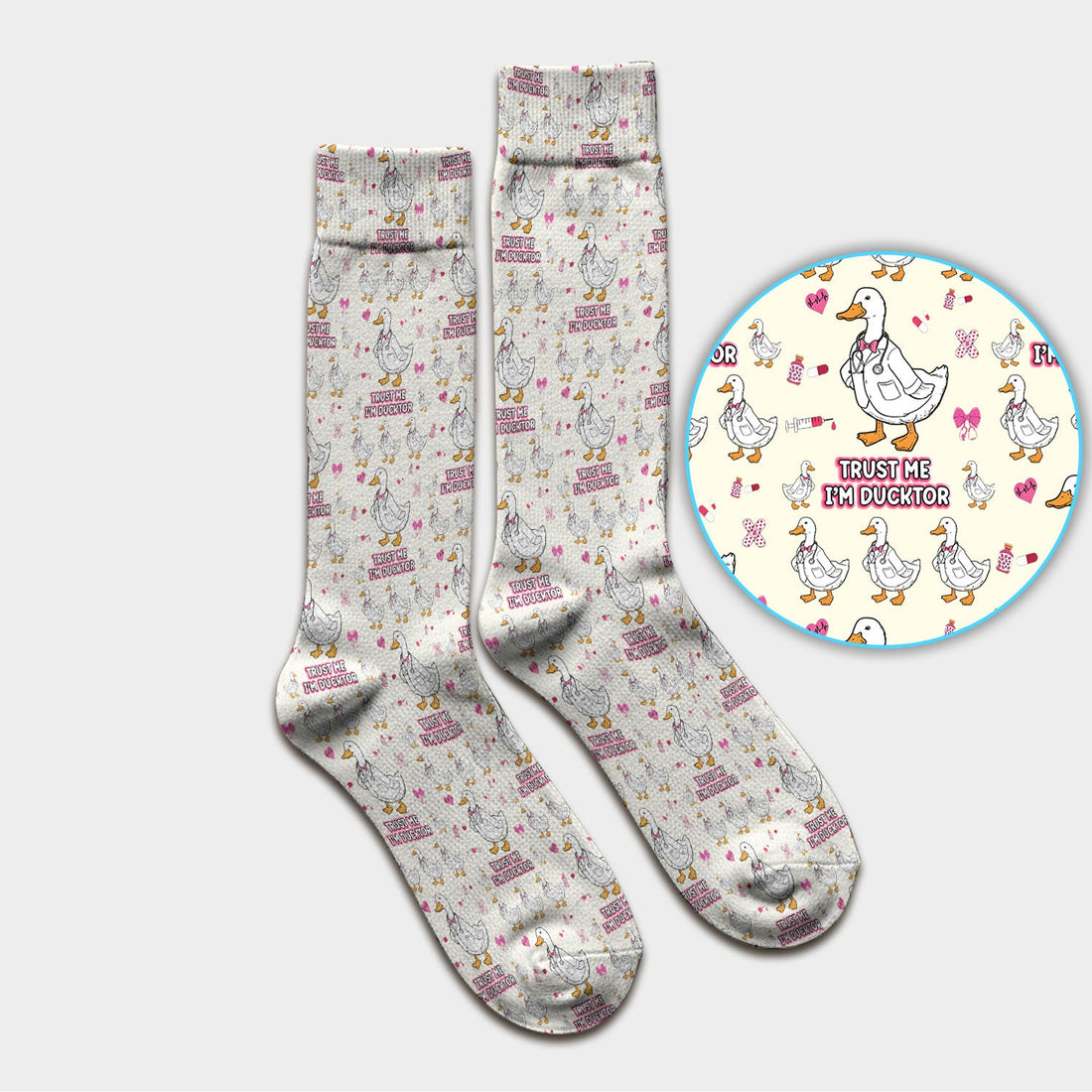 Trust Me I'm Ducktor Nurse Socks