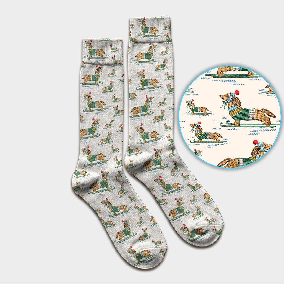 Dachshund Winter Nurse Socks