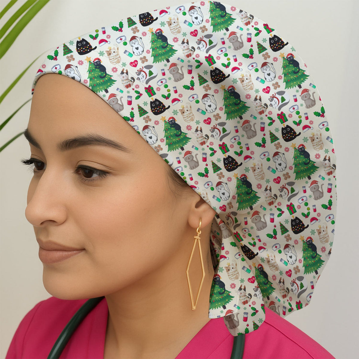 Christmas Pet Scrub Cap